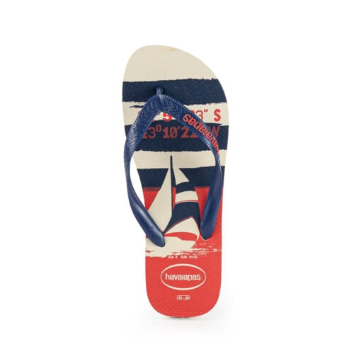 Havaianas - Top Nautical-6121 Beige Straw/blue/ruby Red - Image 3